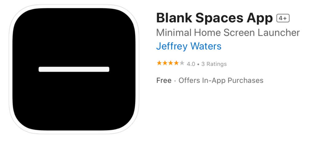 Blank Spaces app on App Store